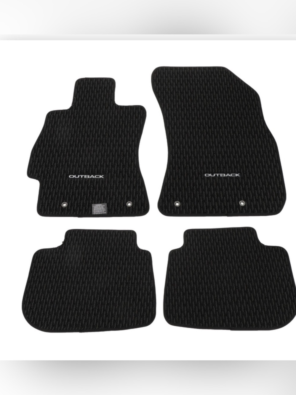 Outback Branded Black Carpet Car Floor Mats Subaru OEM